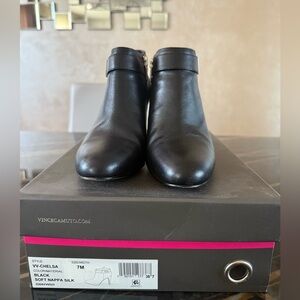Vince Camuto black Suede Chelsea Booties Women's Size 7.